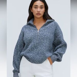 Everlane The Fleted Merino Half-Zip